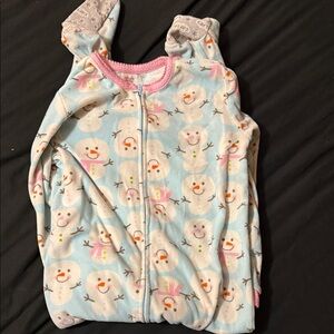 Carter's Light Blue Snowman Pajama Set